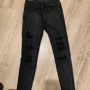American Eagle jeggings w/ rips